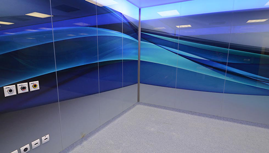 Paredes pré-fabricadas para salas cirúrgicas MEDglas™ Paredes pré-fabricadas para salas cirúrgicas MEDglas™