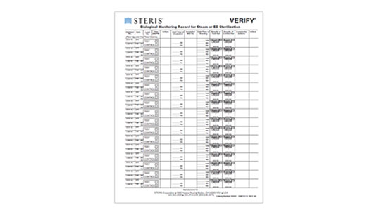 Biological Indicator Log Form Biological Indicator Log Form