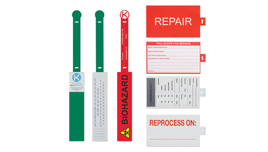 Étiquettes d’identification de l’endoscope
