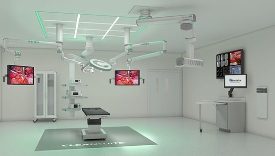 CLEANSUITE® Sistema de techo para quirófano