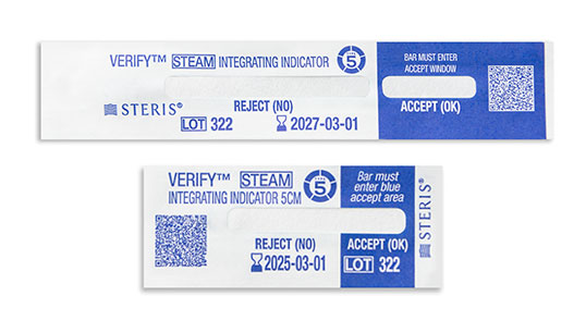 STERIS type 5 integrating indicators. STERIS type 5 integrating indicators.