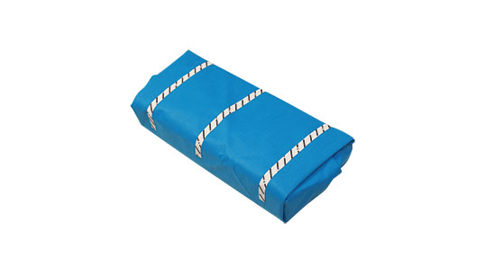 Wrapped tray with tape