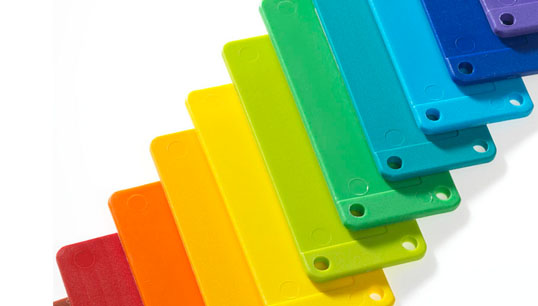 Etiquetas de plástico para bandejas