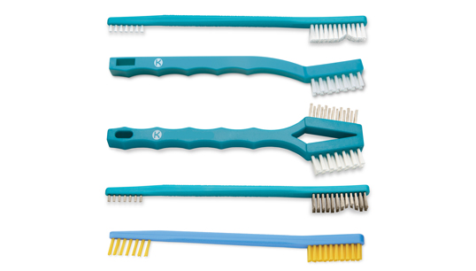 Toothbrush style cleaning brushes